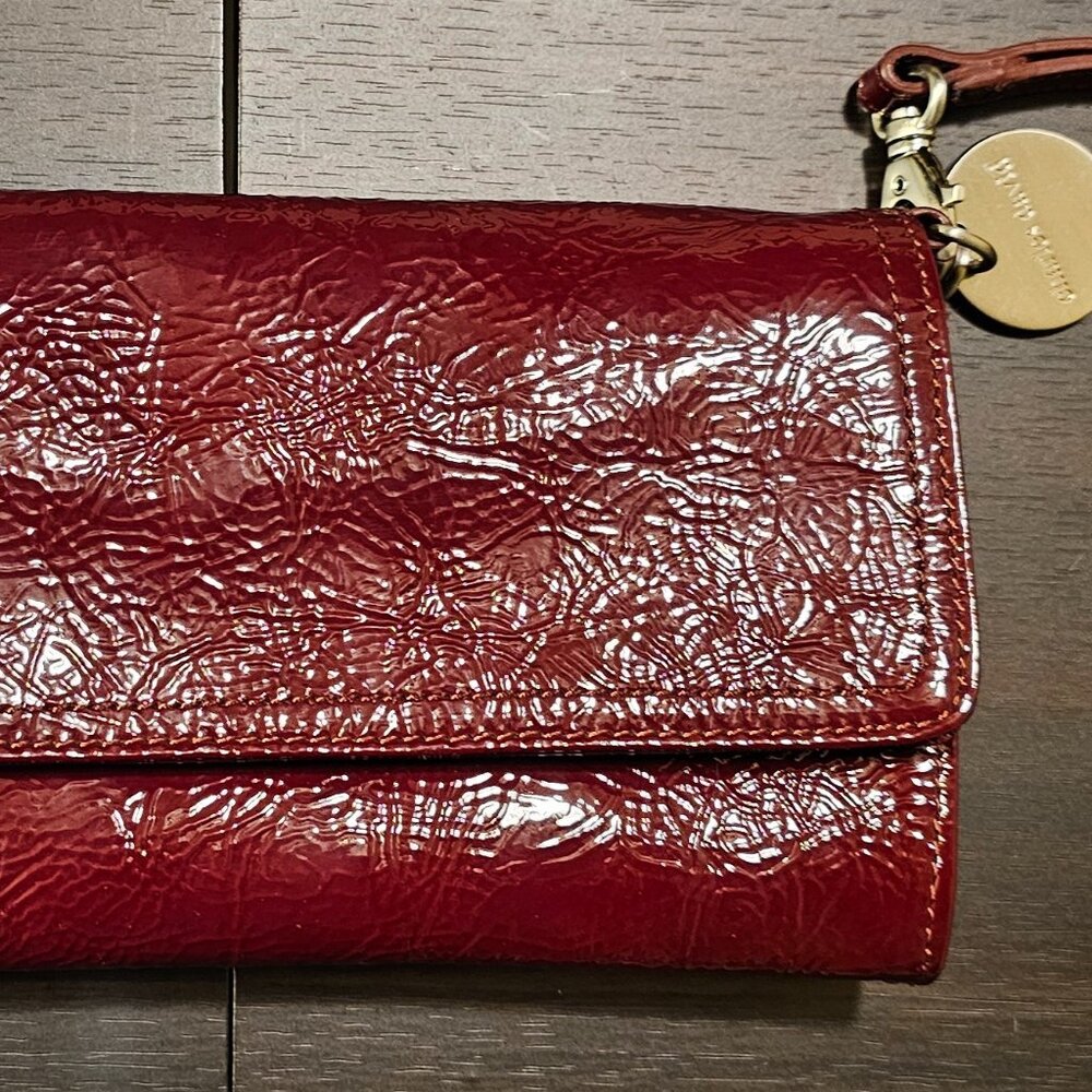 Charles David Clutch Burgundy Genuine